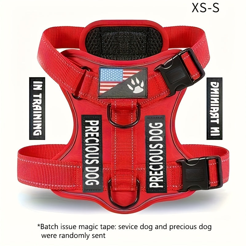 Reflective Dog Harness with Patches for Easy Control