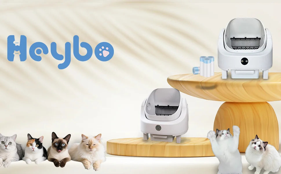 HeyboLux Smart Self-Cleaning Cat Litter Box With App Control
