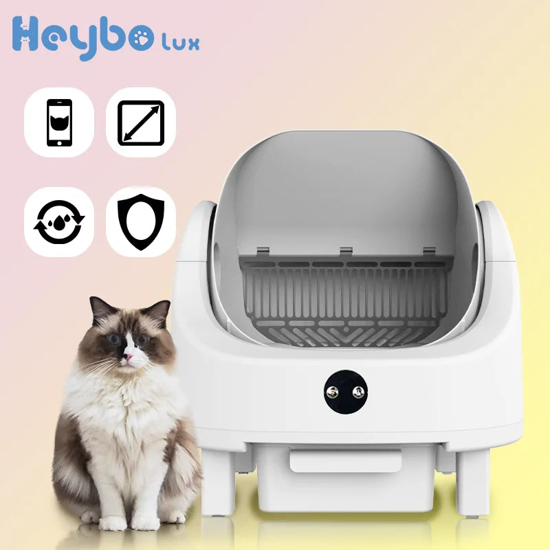 HeyboLux Smart Self-Cleaning Cat Litter Box With App Control