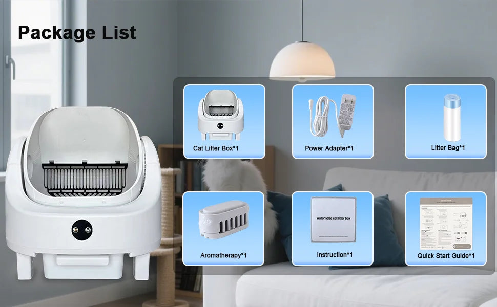 HeyboLux Smart Self-Cleaning Cat Litter Box With App Control