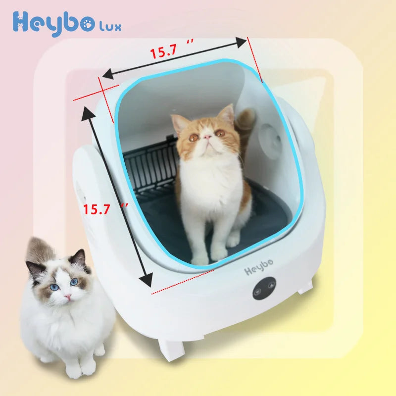 HeyboLux Smart Self-Cleaning Cat Litter Box With App Control