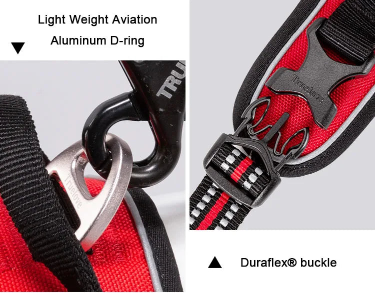 TRUELOVE Reflective Nylon Dog Harness No Pull Adjustable Four Points