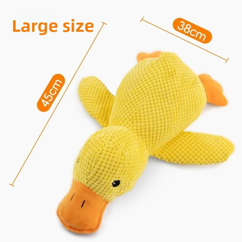 Dog Plush Calming Duck Squeaky Toy For Puppies Sleep Companion