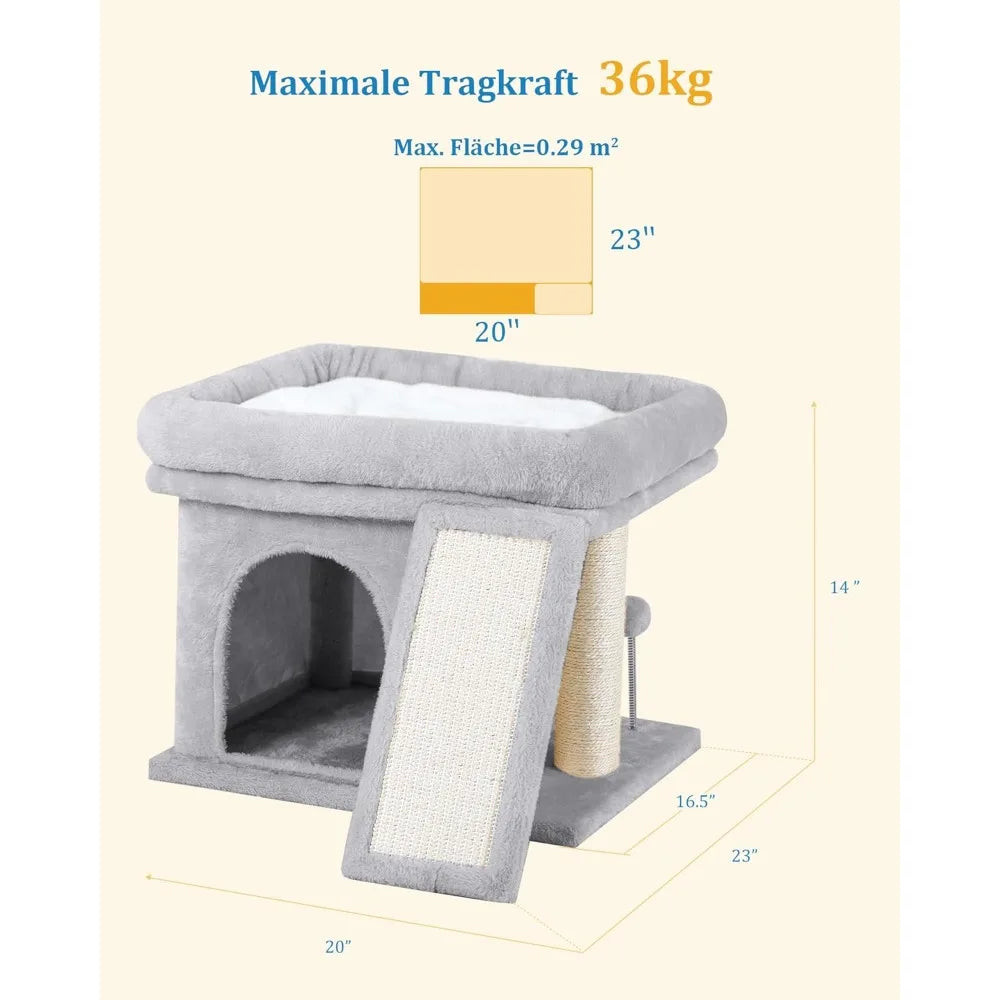 Kiitens Cat Tree Tower With Perch Bed For Large Cats
