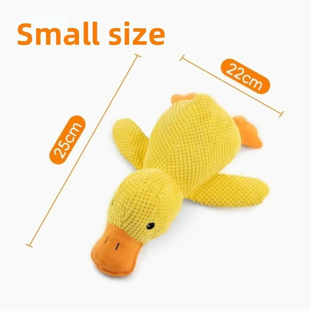 Dog Plush Calming Duck Squeaky Toy For Puppies Sleep Companion