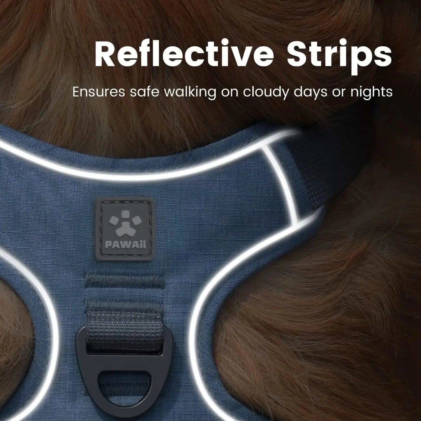 No Pull Dog Harness With ID Tag And Reflective Strips