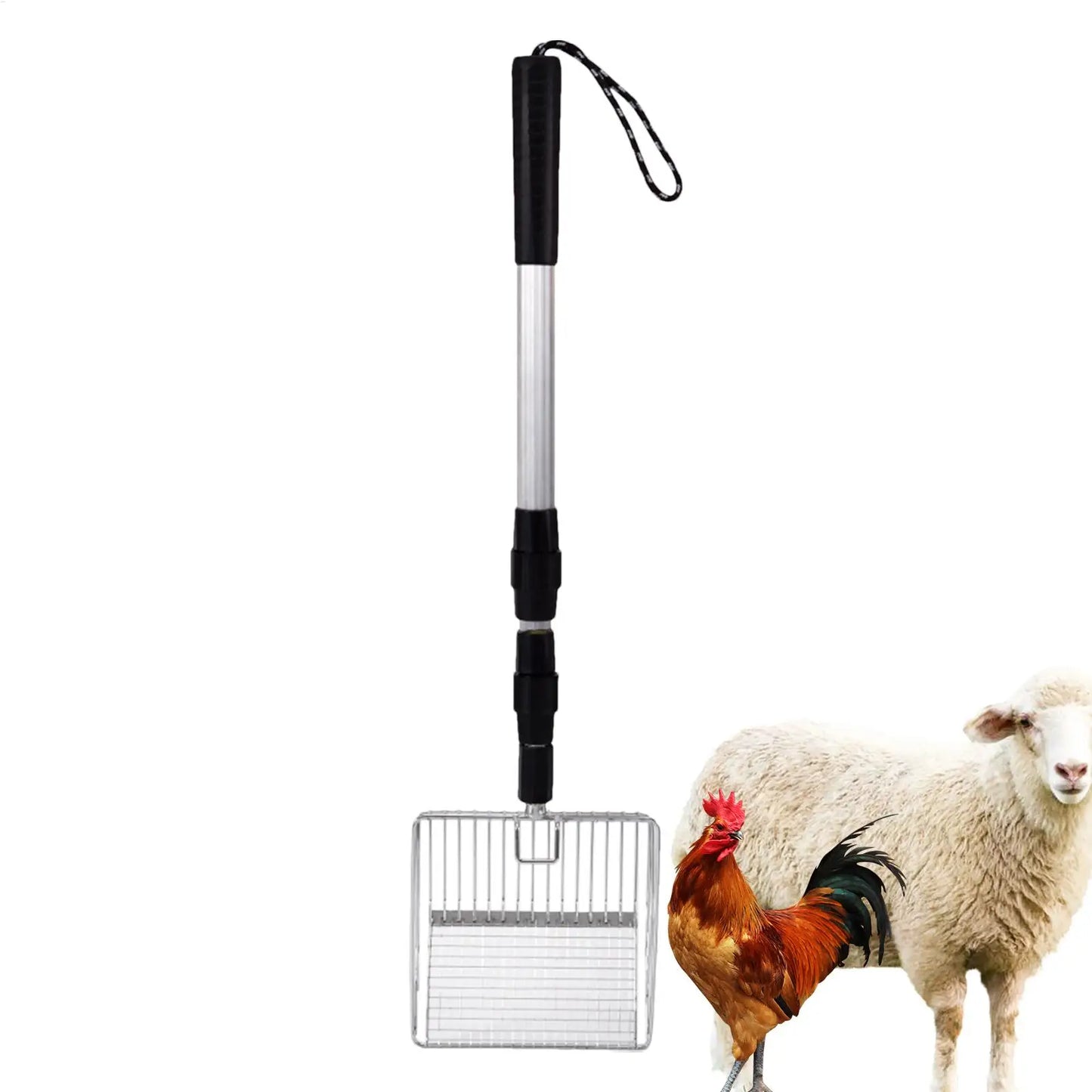 Choice Retractable Poop Shovel Chicken Coop Rake Litter Scoop
