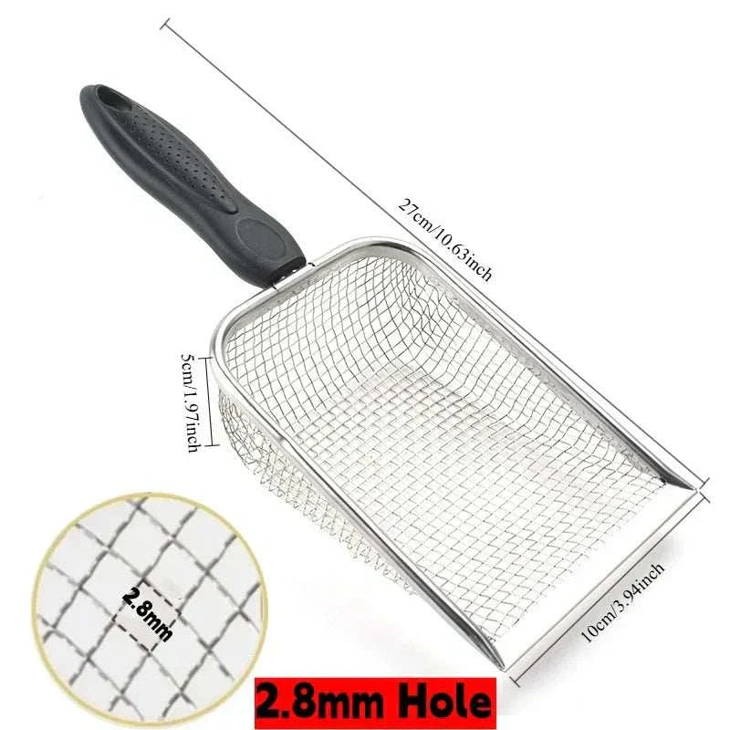 Metal Cat Litter Scoop - Heavy Duty Stainless Steel Kitty Scooper Tool