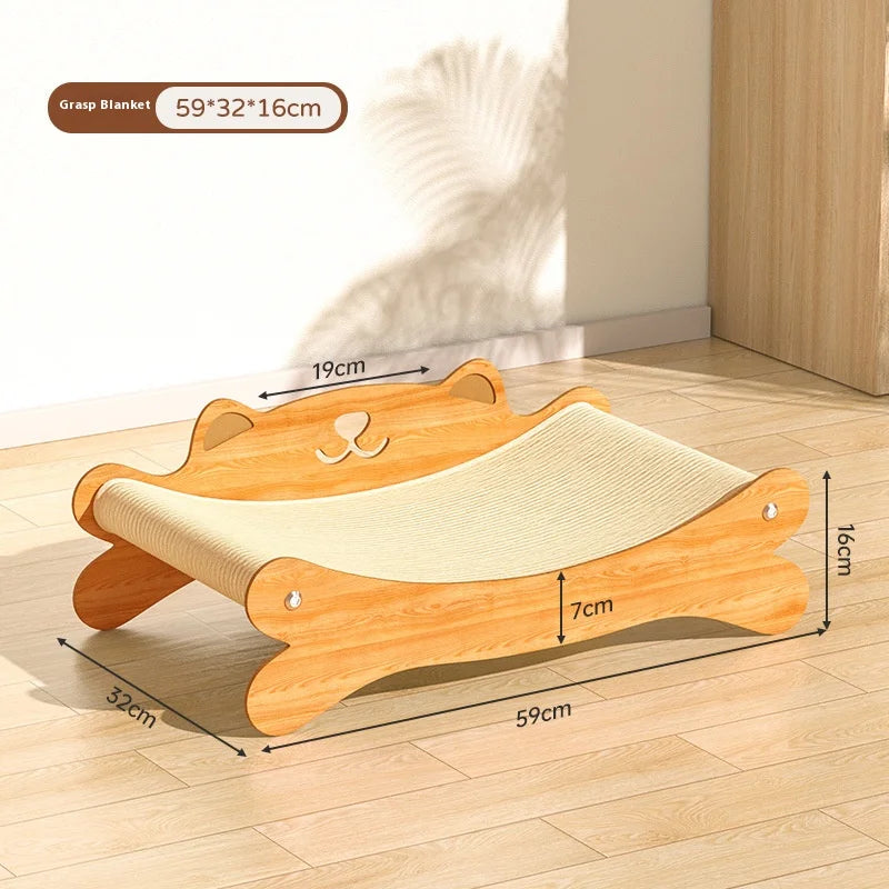 Cat Scratcher Natural Sisal Pad With Ball Toy Lounger