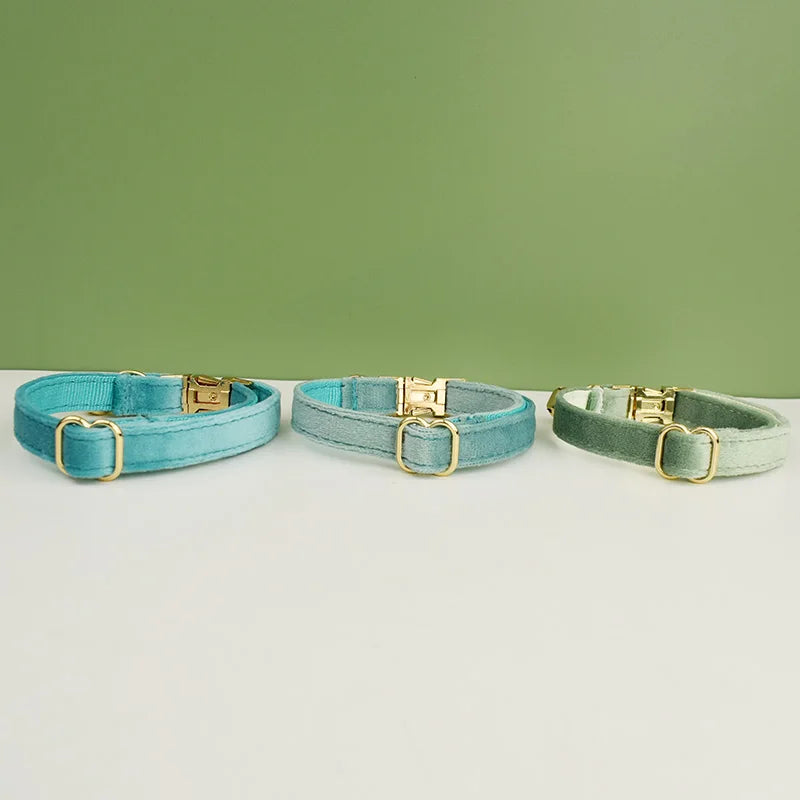 Velvet Cat Collar Bowknot Personalized With Bell Charm