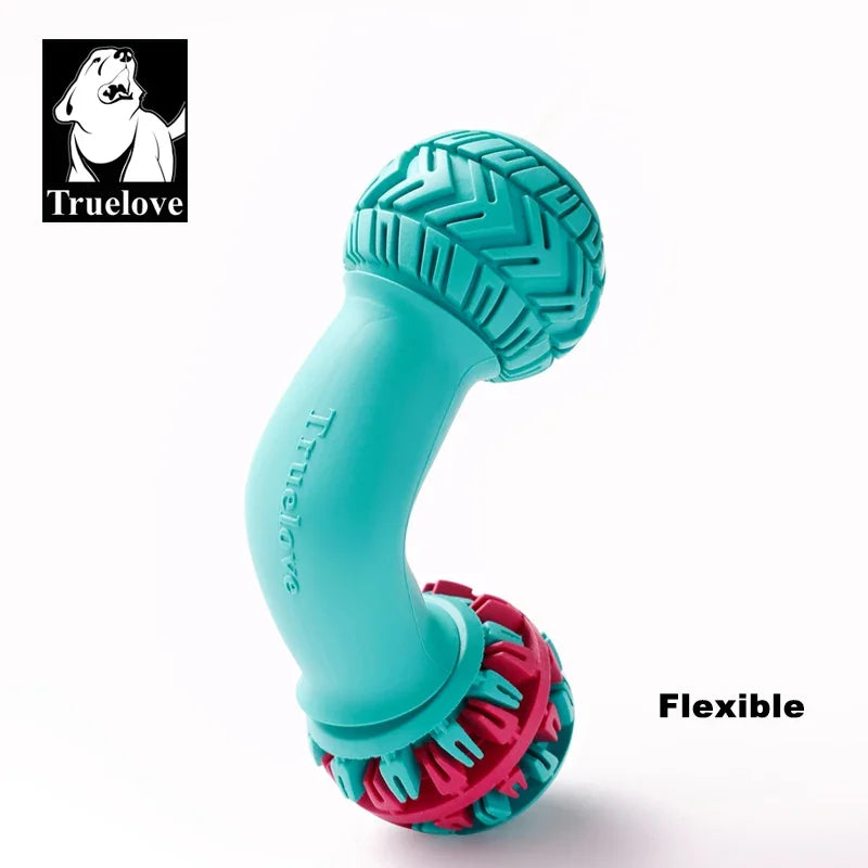 TRUELOVE Super Durable Leakproof Treat Dispenser Dog Toy Dumbbell