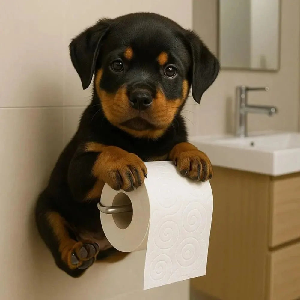 Hign-concerned Dog Wall Mount Toilet Paper Roll Holder