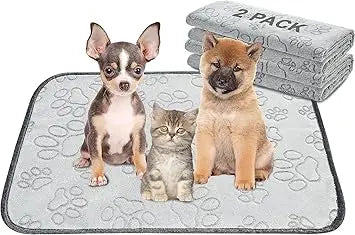 Reusable Puppy Pads 2 Pack Waterproof Non Slip Training Mats