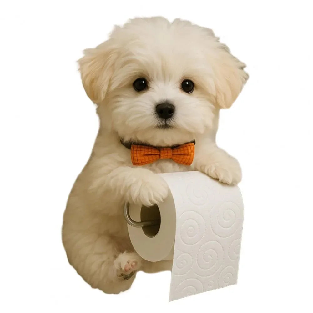 Hign-concerned Dog Wall Mount Toilet Paper Roll Holder