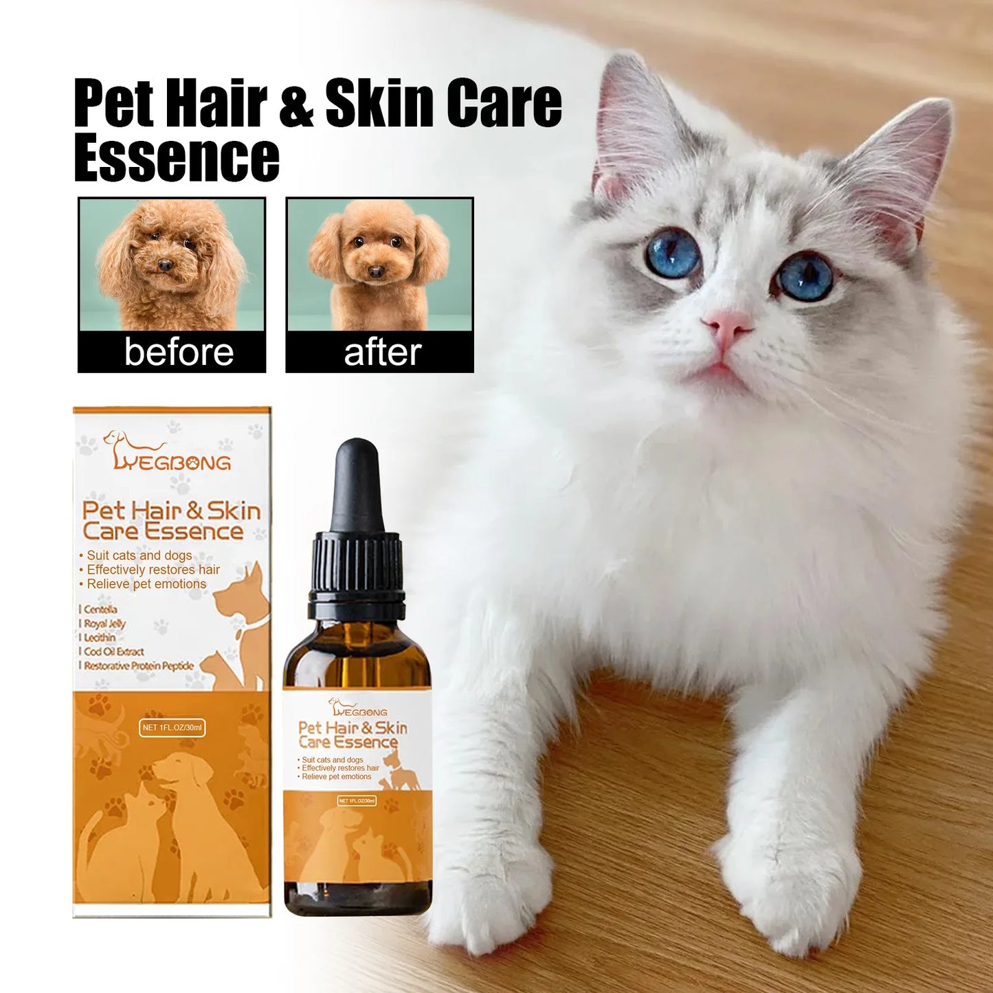 YEGBONG Pet Hair Care Cream For Cats And Dogs Softening Conditioner