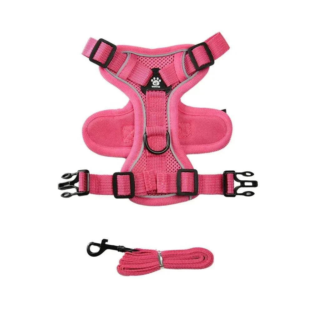 Puppy Harness Leash – Adjustable Reflective Vest for Small Medium Dogs