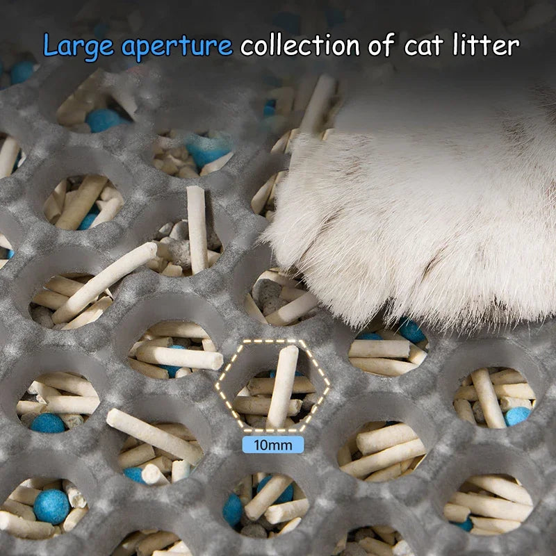 60CMX90CM Cat Litter Mat Waterproof Double Layer Pet Litter Box Mat Pet Toilet Cat Mat Nonslip Sand Cat Washable Pet Clean