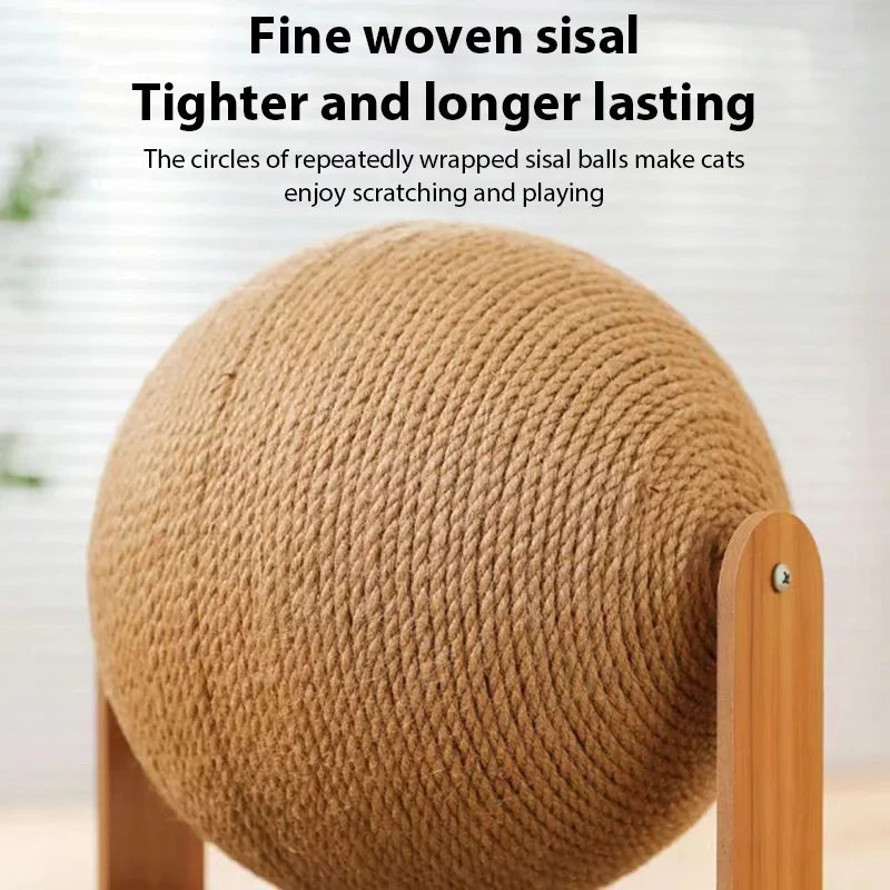 2In1 Arched Cat Scratching Pad And Wooden Scratching Post