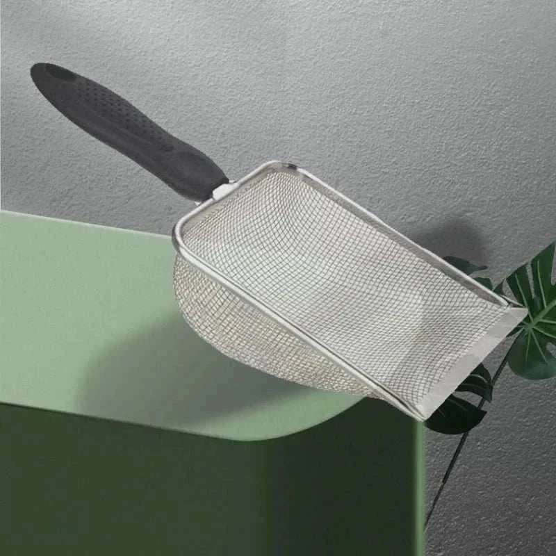 Metal Cat Litter Scoop - Heavy Duty Stainless Steel Kitty Scooper Tool