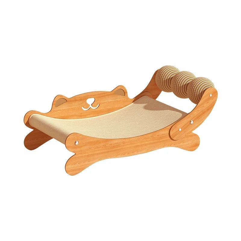 Cat Scratcher Natural Sisal Pad With Ball Toy Lounger