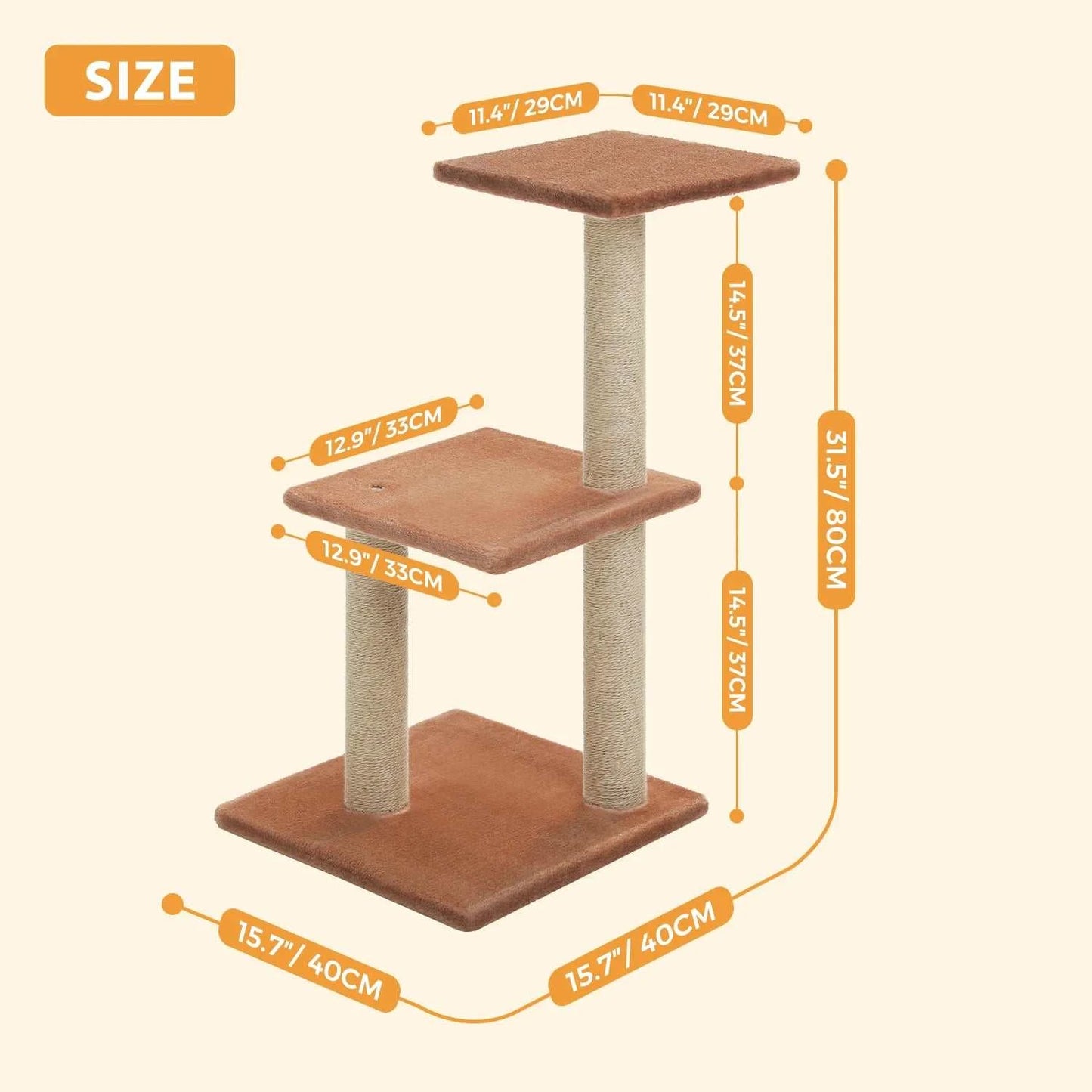 Cat tree Cat Tower for Indoor Cats 2 Styles Cat Activity Tree with Cat Scratching Posts Big Hammock and Removable Top Perch Grey