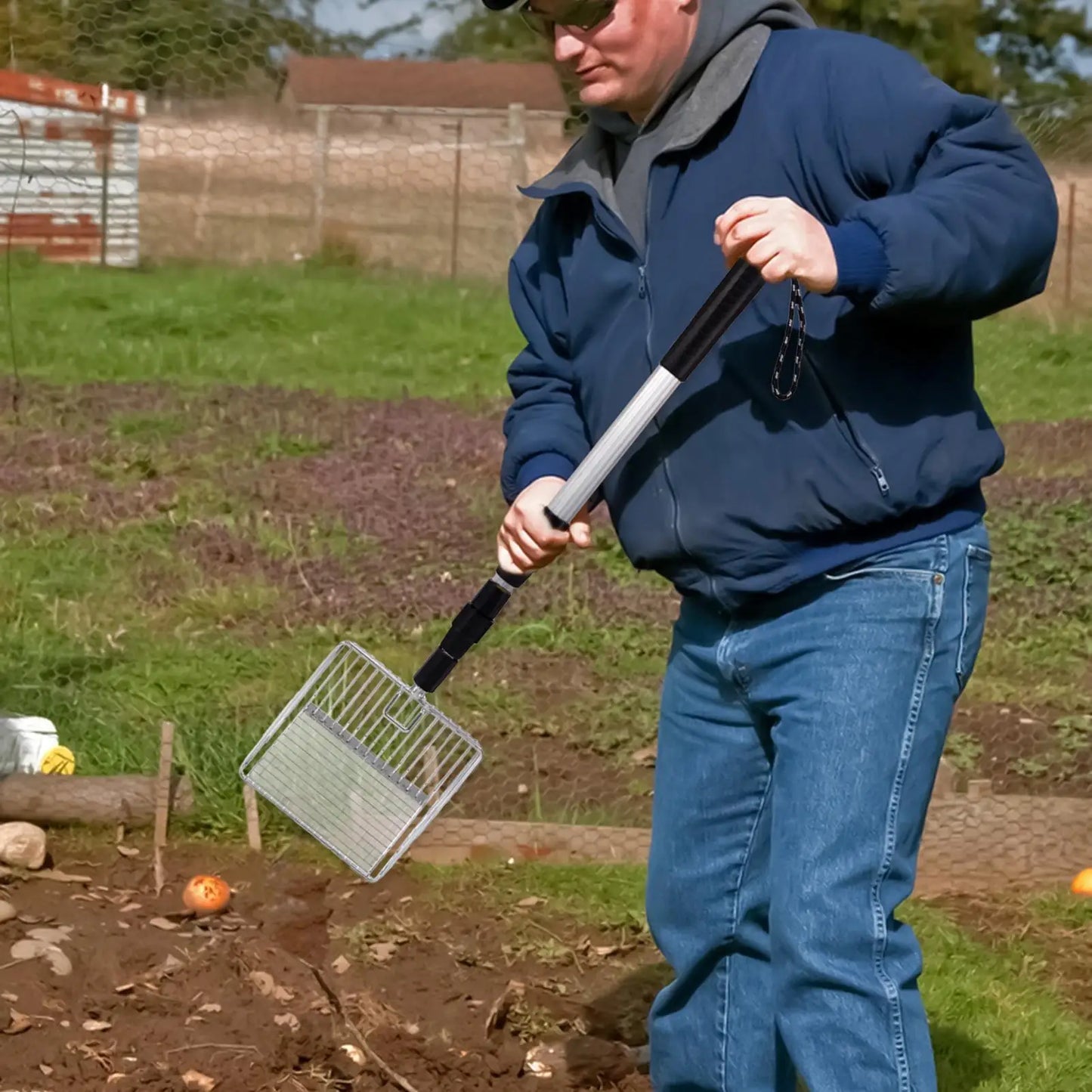 Choice Retractable Poop Shovel Chicken Coop Rake Litter Scoop