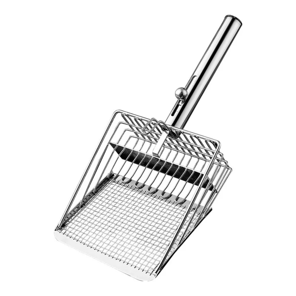 High-Concerned Stainless Steel Cat Litter Scoop Non-Stick Handle