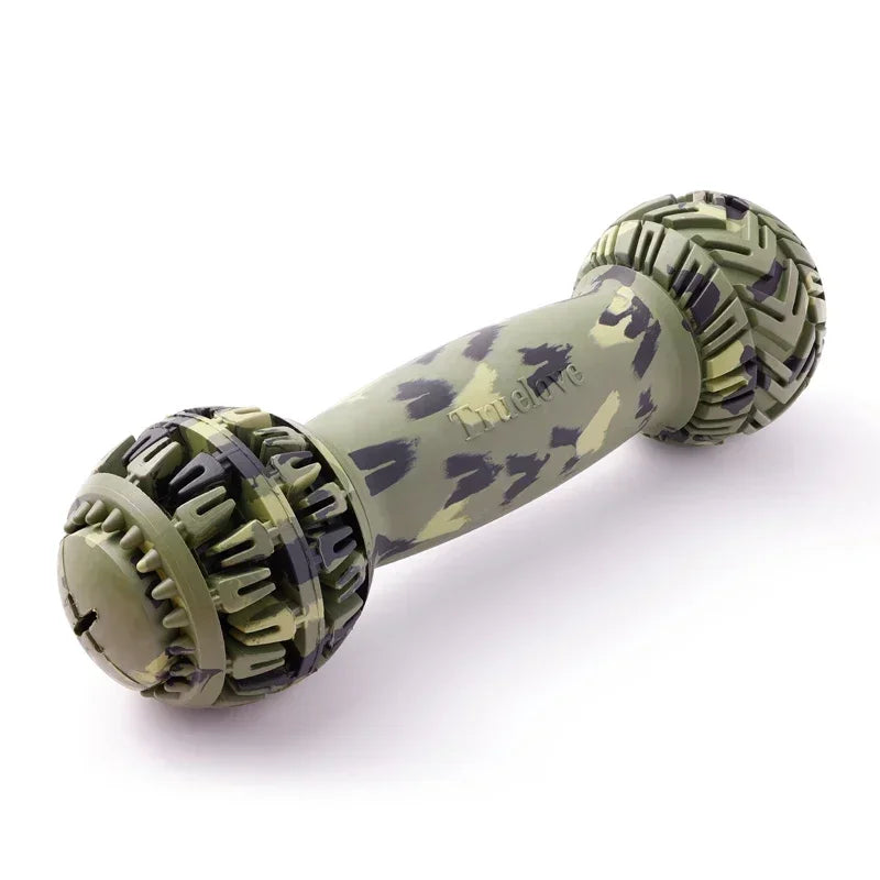 TRUELOVE Super Durable Leakproof Treat Dispenser Dog Toy Dumbbell