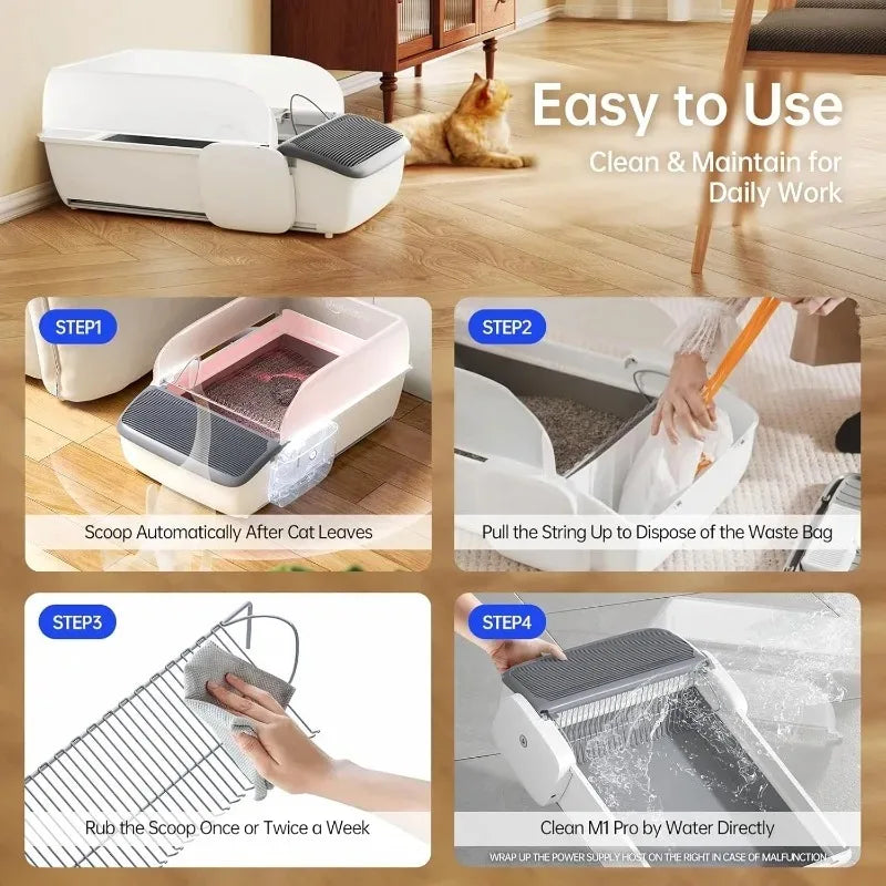 VoFord Automatic Self Cleaning Cat Litter Box Odor Free