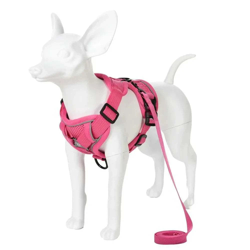 Puppy Harness Leash – Adjustable Reflective Vest for Small Medium Dogs