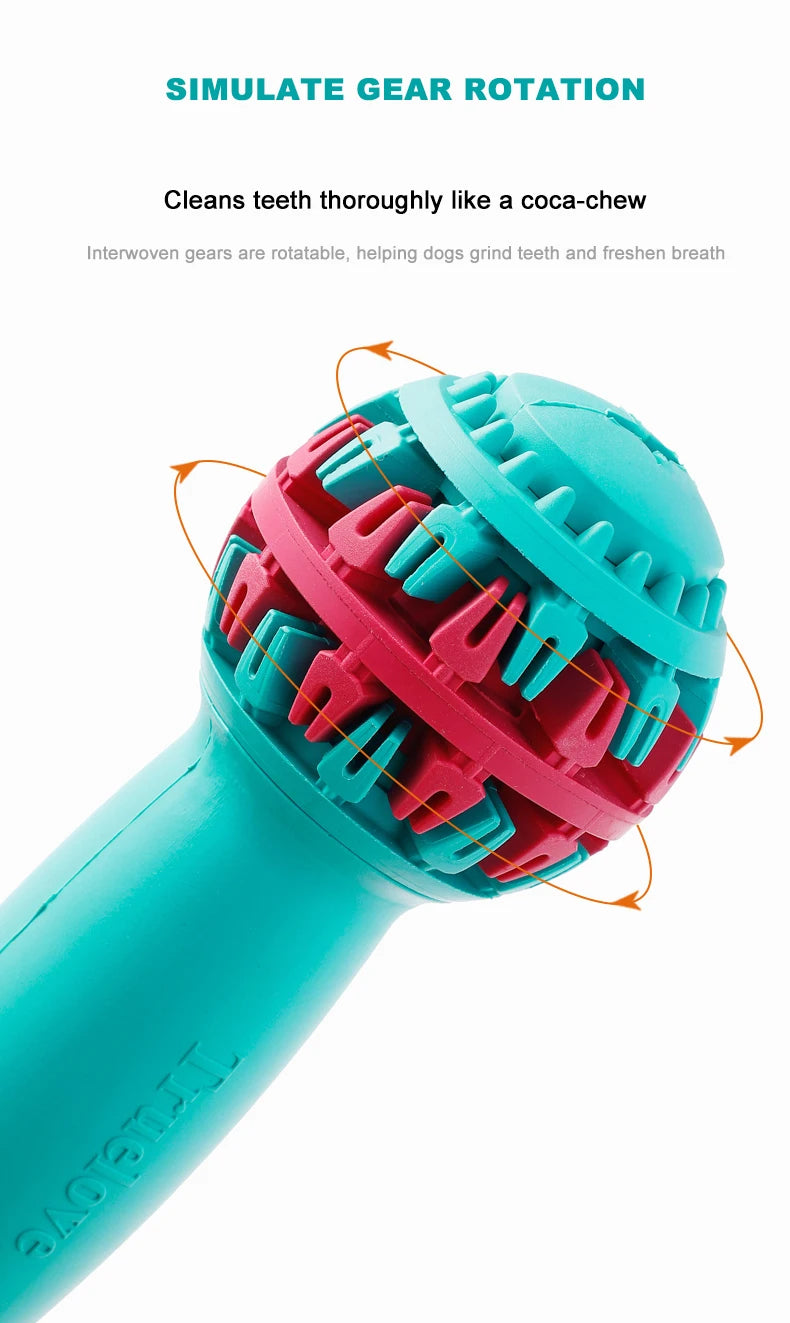 TRUELOVE Super Durable Leakproof Treat Dispenser Dog Toy Dumbbell
