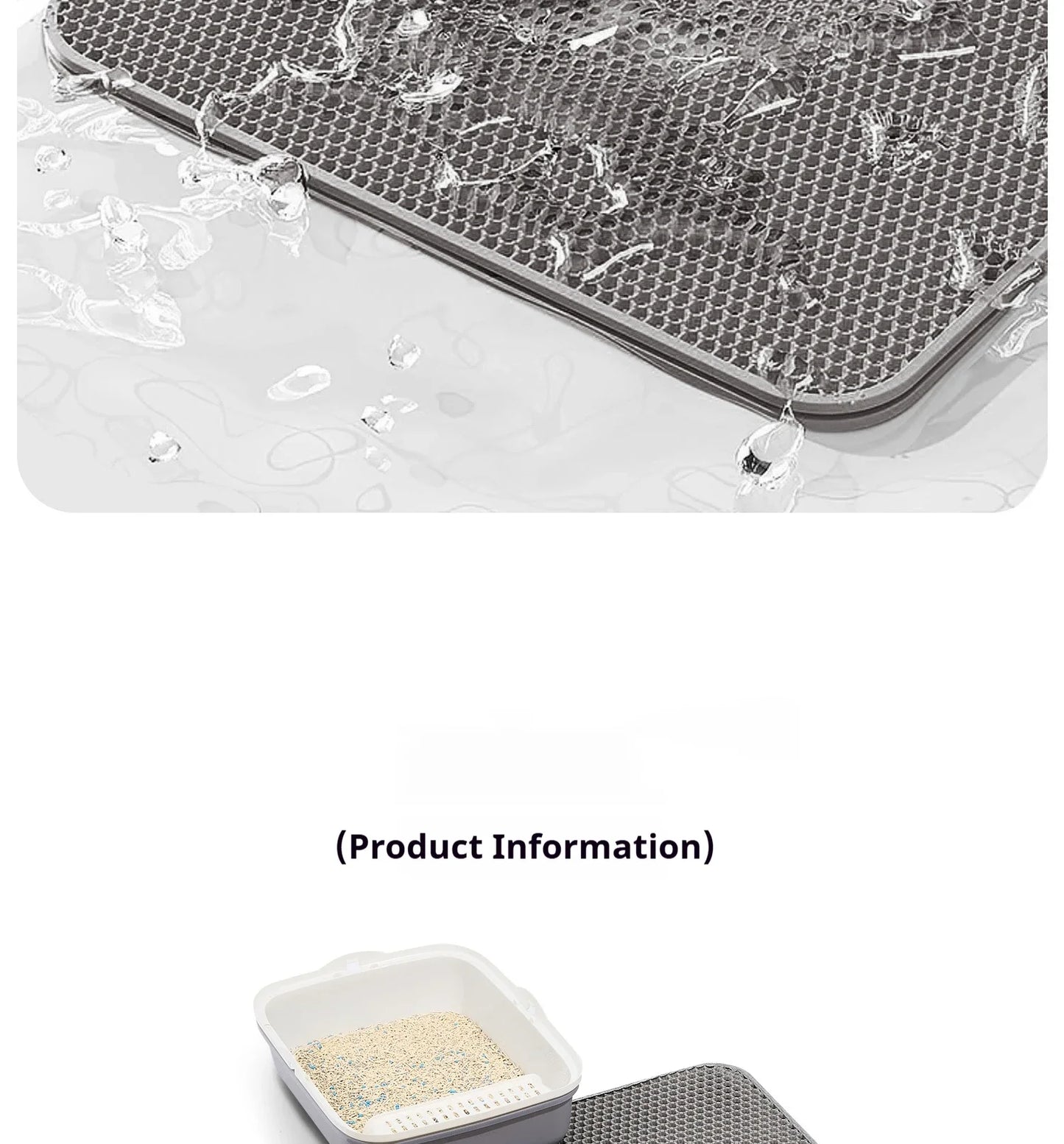 60CMX90CM Cat Litter Mat Waterproof Double Layer Pet Litter Box Mat Pet Toilet Cat Mat Nonslip Sand Cat Washable Pet Clean
