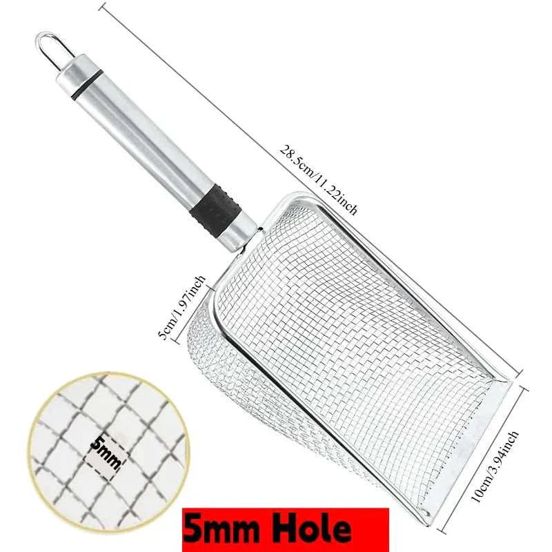 Metal Cat Litter Scoop - Heavy Duty Stainless Steel Kitty Scooper Tool
