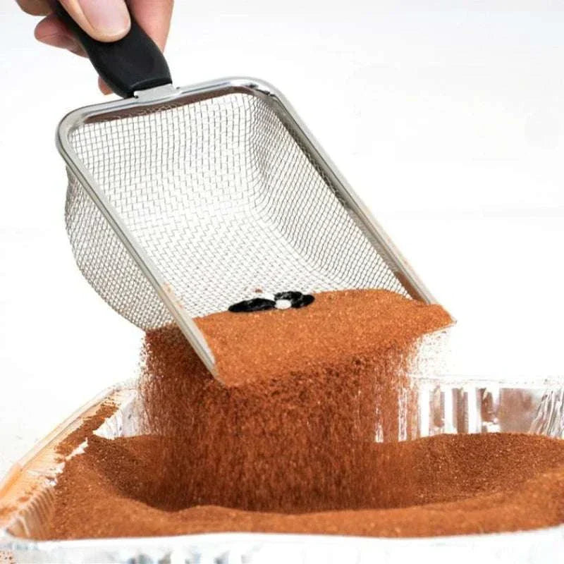 Metal Cat Litter Scoop - Heavy Duty Stainless Steel Kitty Scooper Tool