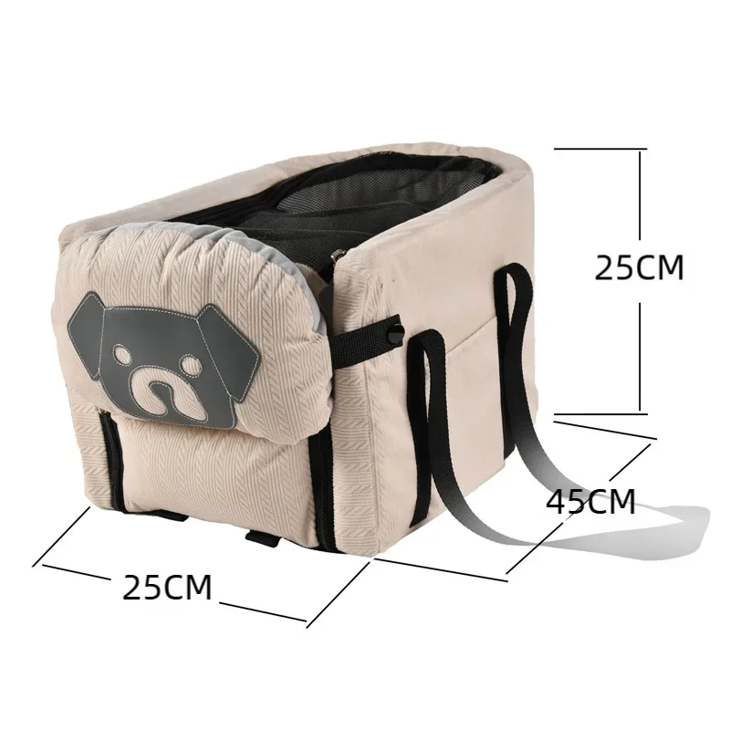 Portable Pet Car Seat Armrest Box Comfortable Travel Cushion for Dogs Cats Large Capacity Multifunction Pet Car Safety
