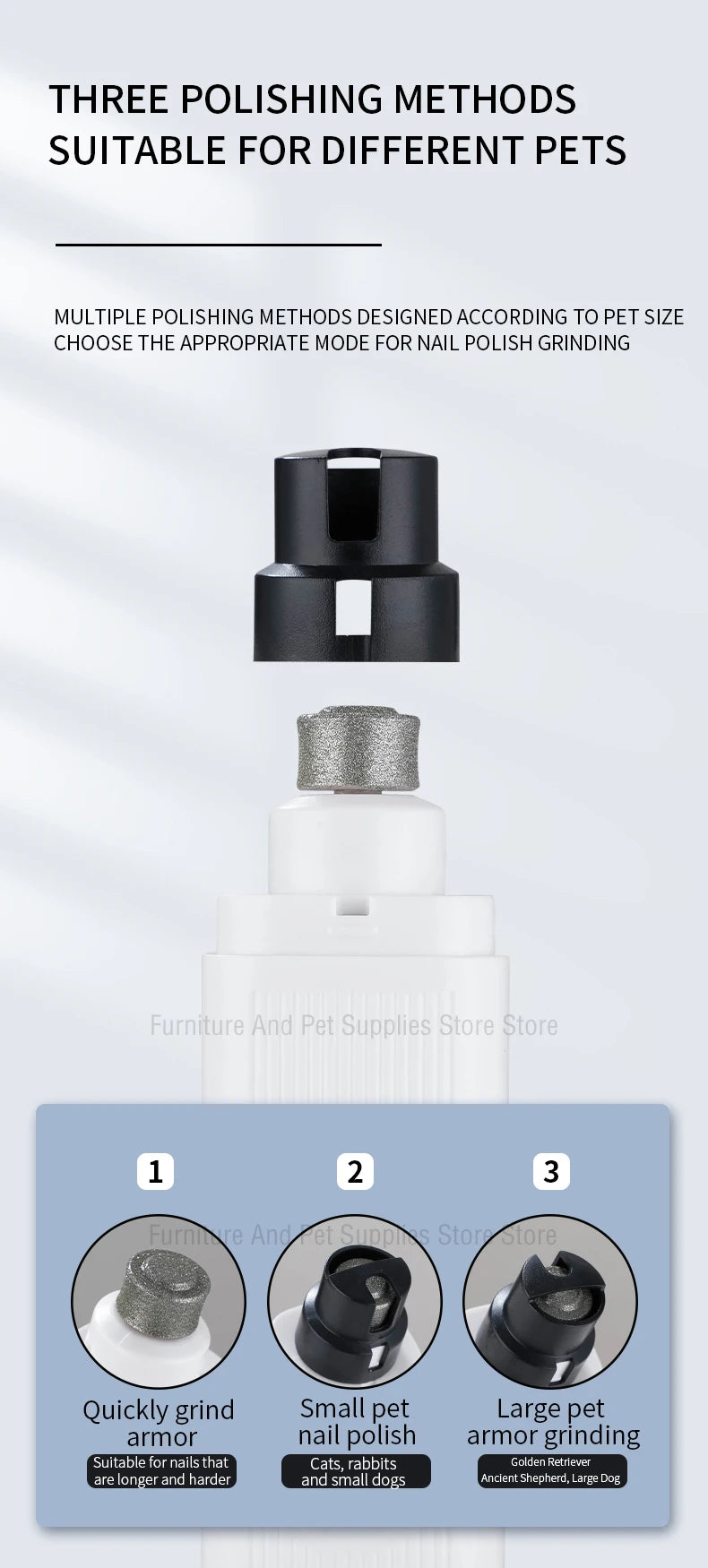 Hign-concerned Electric Dog Nail Clippers USB LED Grooming