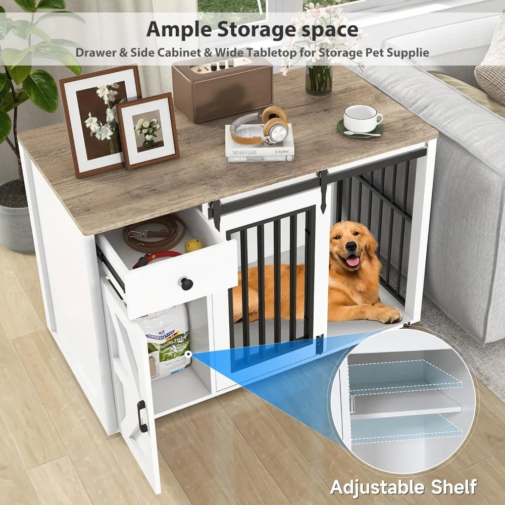 Verano Garden 2-in-1 Dog Crate Storage Cabinet