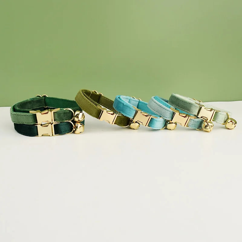 Velvet Cat Collar Bowknot Personalized With Bell Charm
