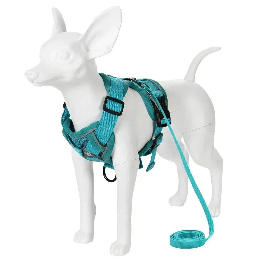 Puppy Harness Leash – Adjustable Reflective Vest for Small Medium Dogs