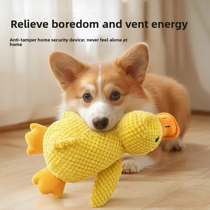 Dog Plush Calming Duck Squeaky Toy For Puppies Sleep Companion