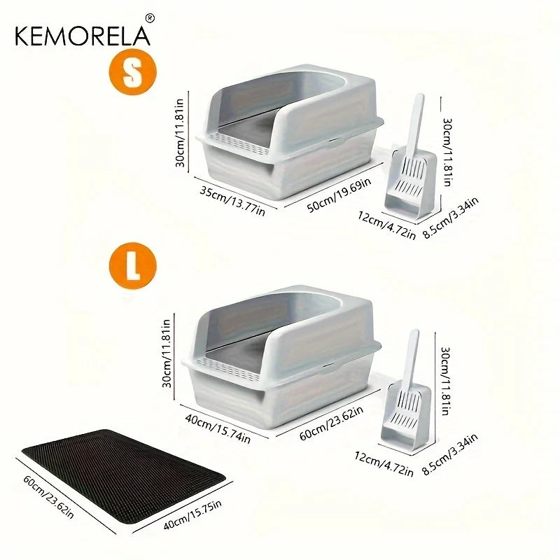 Feature Stainless Steel Litter Box With Lid For Large Cats