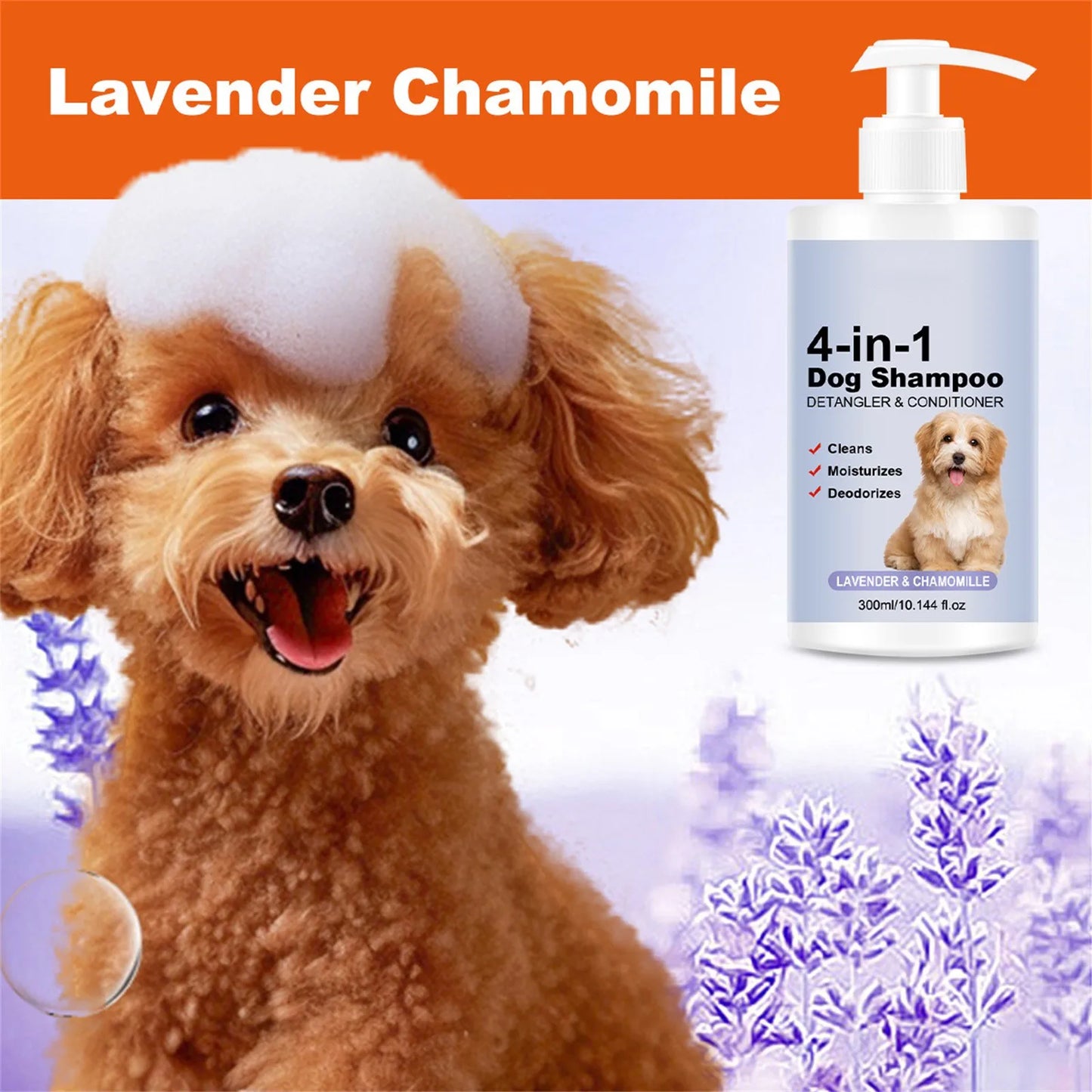 Four In One Calming Dog Shampoo Lavender Chamomile For Dogs