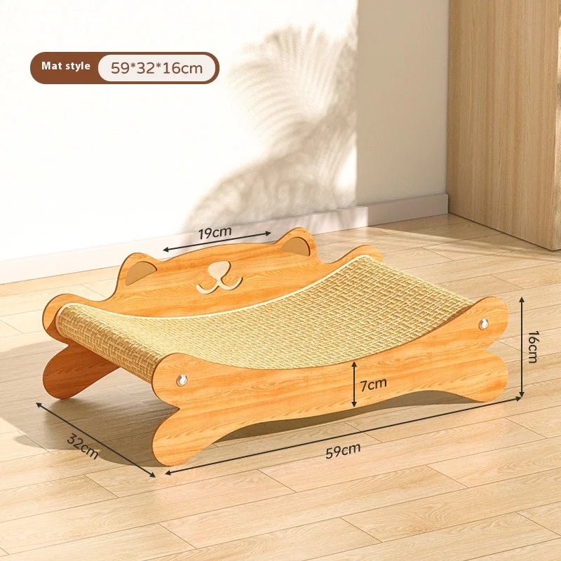 Cat Scratcher Natural Sisal Pad With Ball Toy Lounger