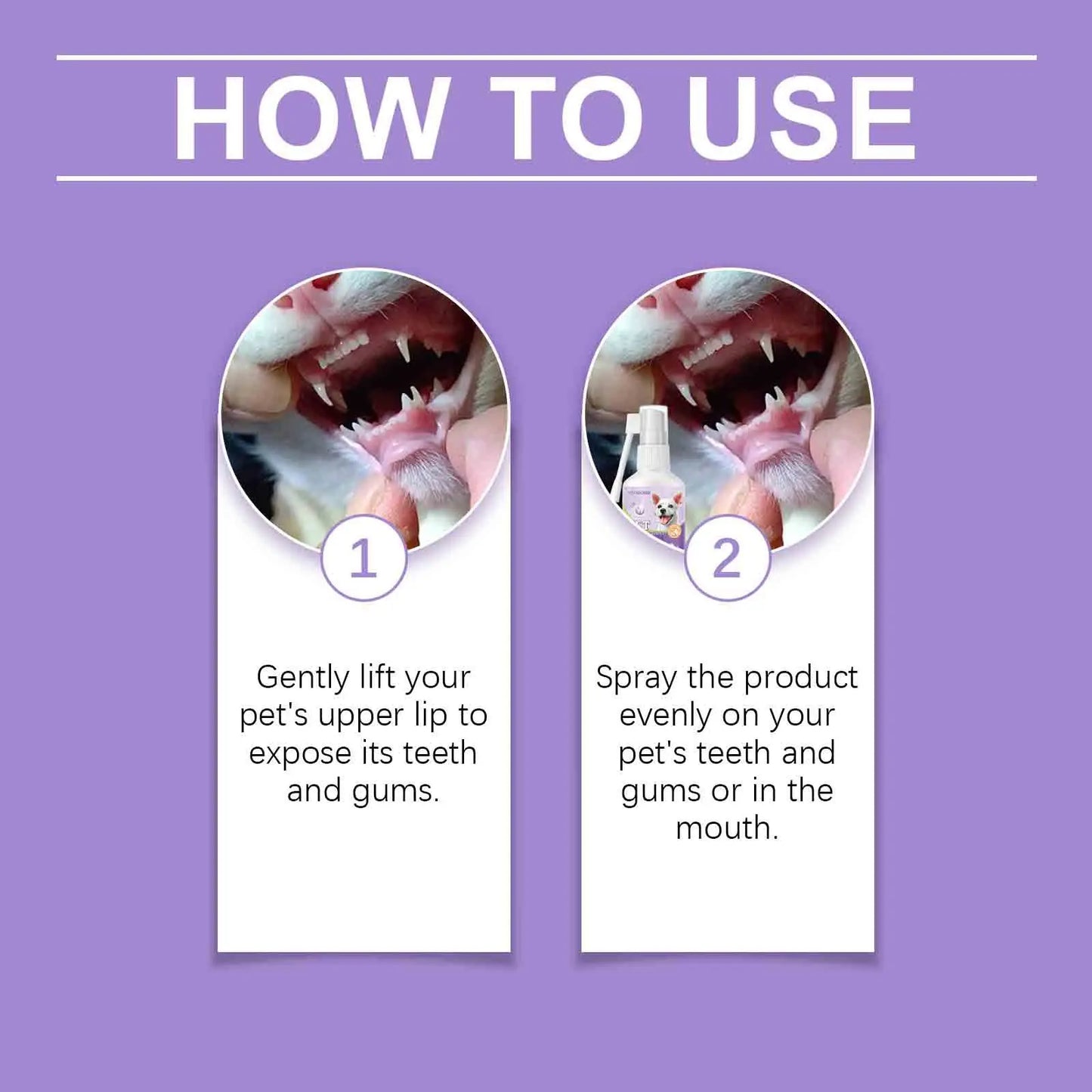 50mlPet Oral Cleanse Spray Dogs Cats Teeth Clean Deodorant Prevent Calculus Remove Kitten Bad Breath Pet Supplies Freshen Breath