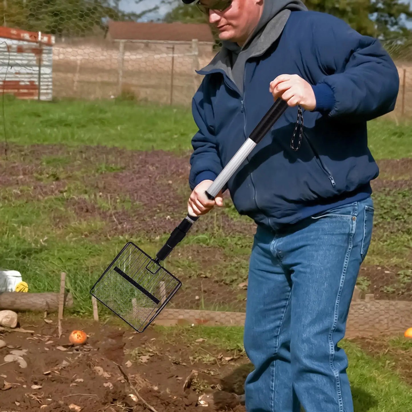 Choice Retractable Poop Shovel Chicken Coop Rake Litter Scoop