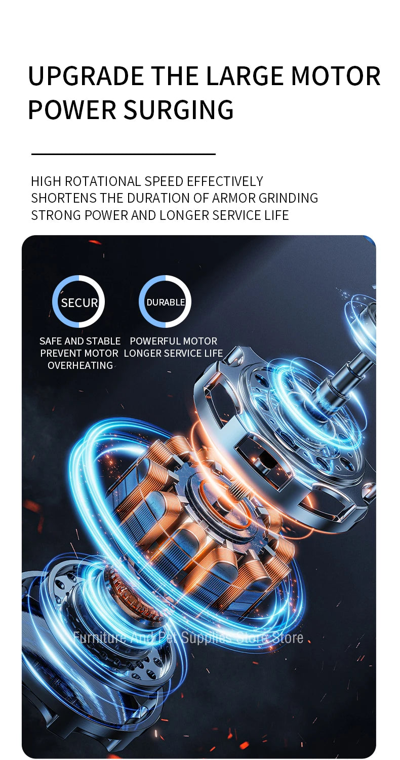 Hign-concerned Electric Dog Nail Clippers USB LED Grooming