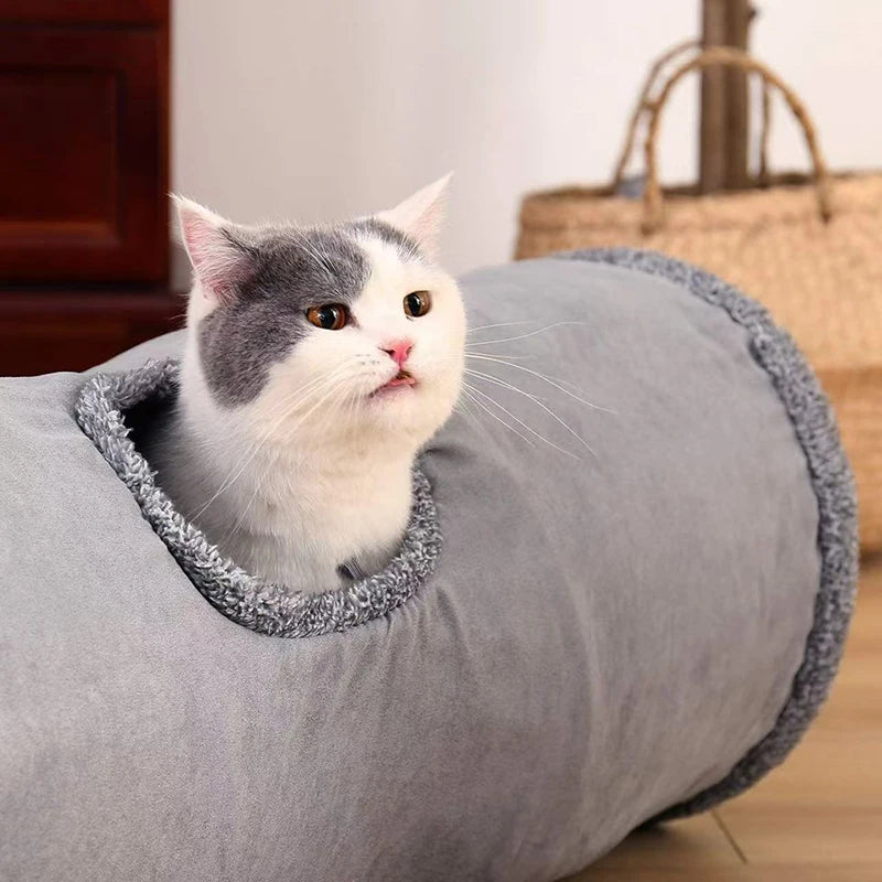 Collapsible Cat Tunnel With Ball Play Tube For Cats