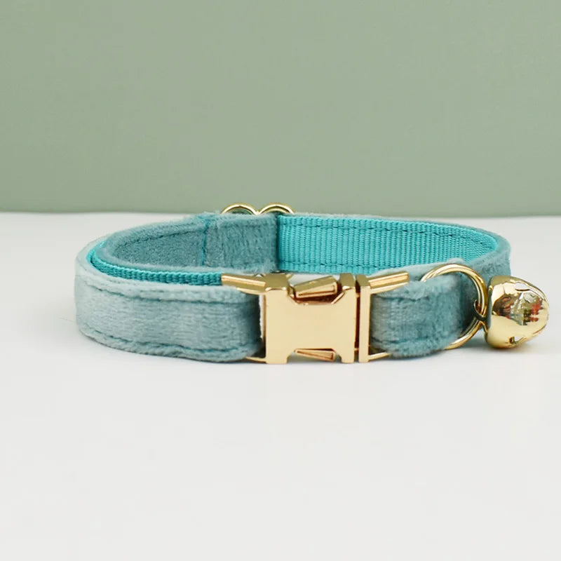Velvet Cat Collar Bowknot Personalized With Bell Charm