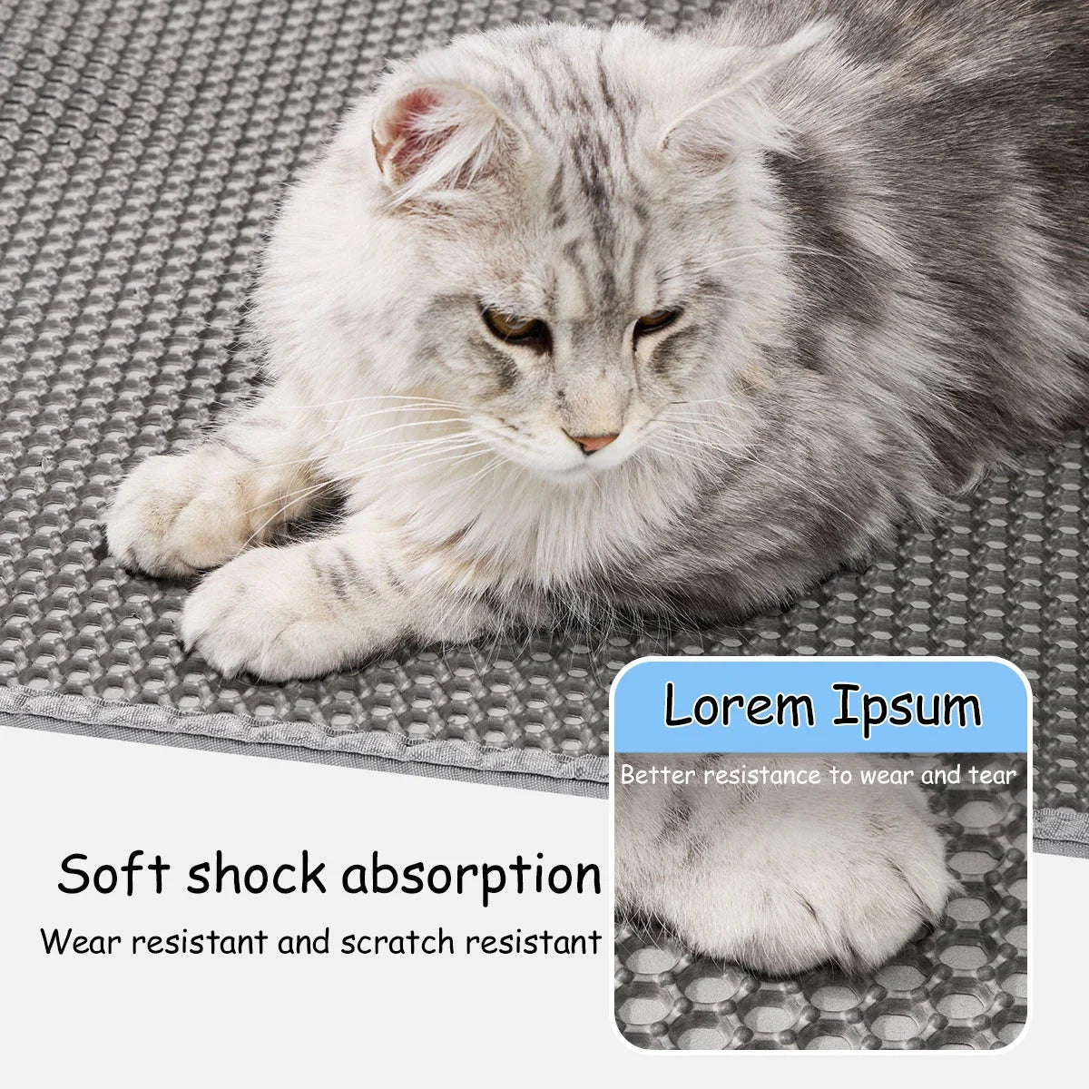 60CMX90CM Cat Litter Mat Waterproof Double Layer Pet Litter Box Mat Pet Toilet Cat Mat Nonslip Sand Cat Washable Pet Clean