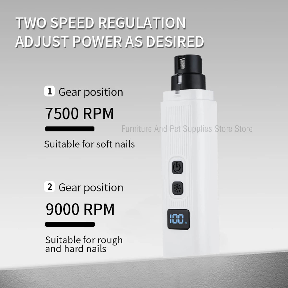 Hign-concerned Electric Dog Nail Clippers USB LED Grooming